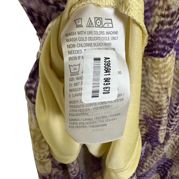 Haute Hippie XL Purple and Yellow Feather Tiered Ruffle Flowy Maxi Boho Dress - Picture 10 of 10